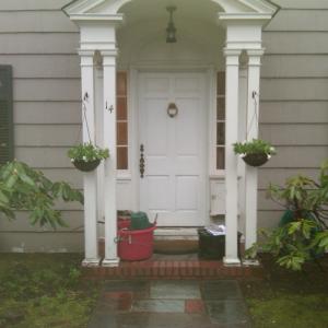 New entry door, before.